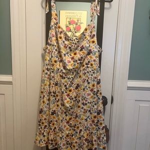 Colorful Floral Plus Size Midi Dress from Old Navy